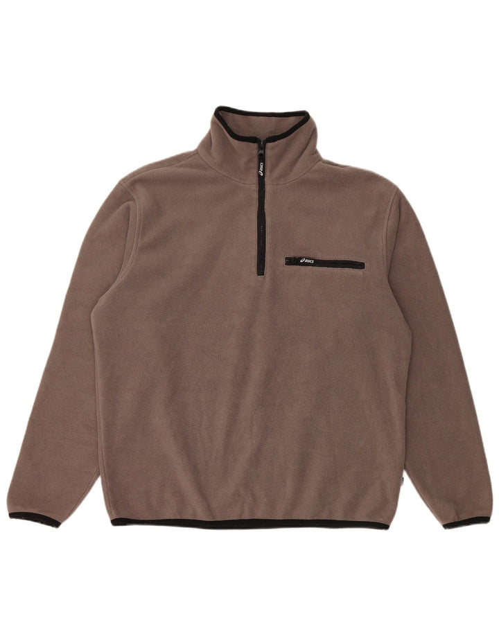 Asics Ανδρικό Fleece Jumper Μεσαίο καφέ Πολυεστέρας