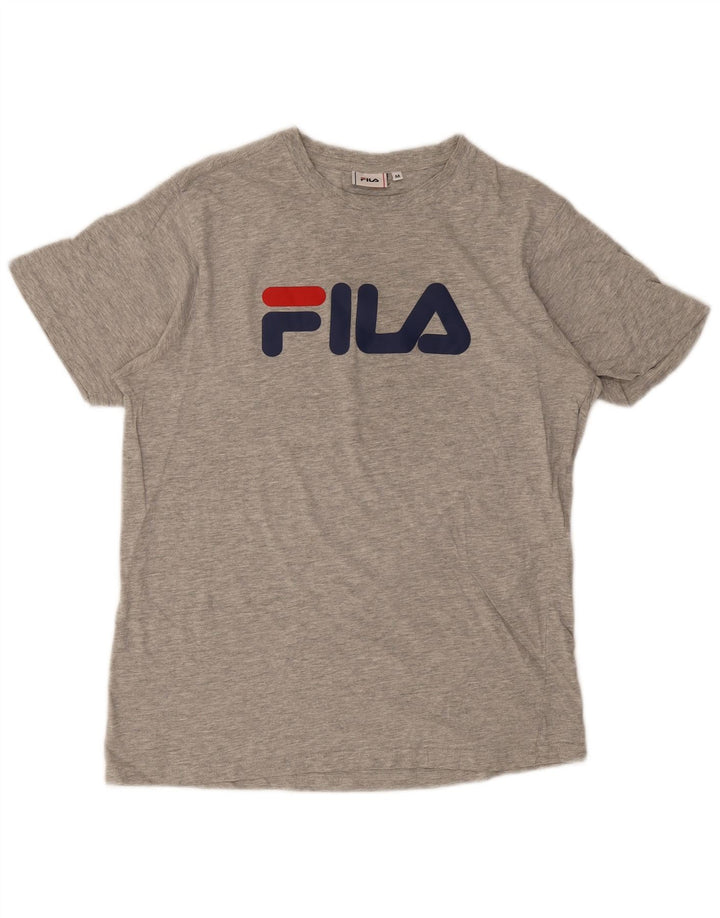 Ανδρικό γραφικό T-Shirt Fila Top Medium Grey Flecked
