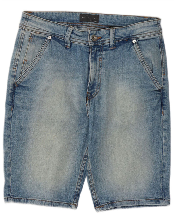 Zara Ανδρικό τζιν σορτς EU 38 Small W30 Μπλε βαμβακερό