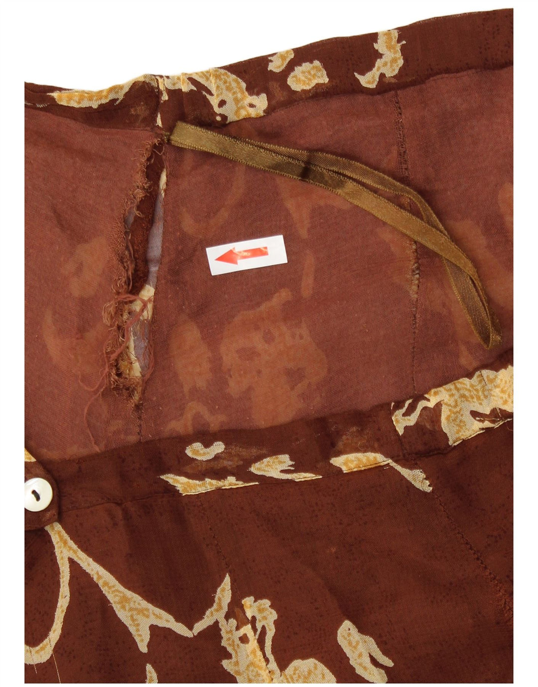 Pheder Γυναικεία Wrap Φούστα Μεγάλη W34 Καφέ Floral