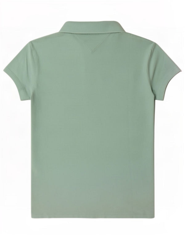 Tommy Hilfiger Γυναικείο Slim Fit Polo Shirt UK 12 Medium Turquoise