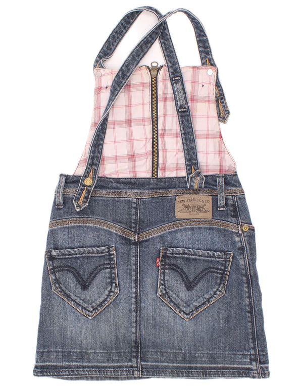 Levi's Girls Dungaree Τζιν φούστα 7-8 ετών W22 Μπλε βαμβακερό