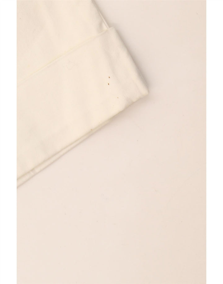 CALVIN KLEIN Γυναικείο λεπτό παντελόνι Capri US 12 Μεγάλο W34 L19 Off White