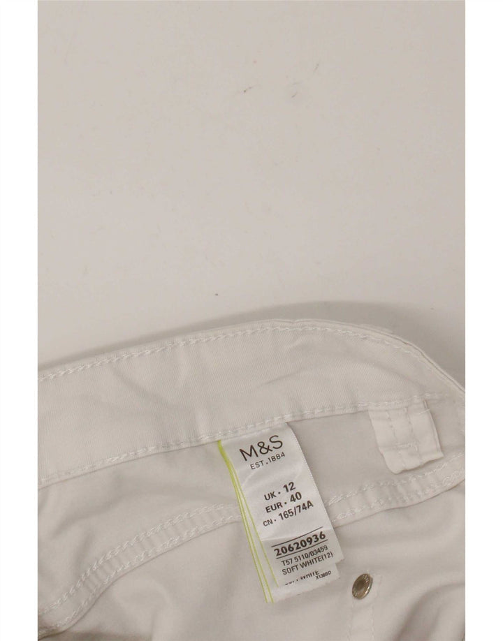 Marks & Spencer Γυναικείο παντελόνι Capri UK 12 Medium W32 L21 White