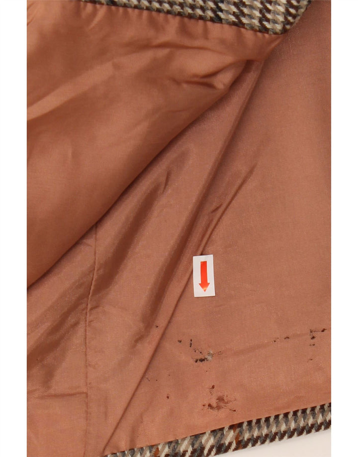 Vintage γυναικείο μπουφάν σακάκι UK 20 2XL Καφέ μαλλί