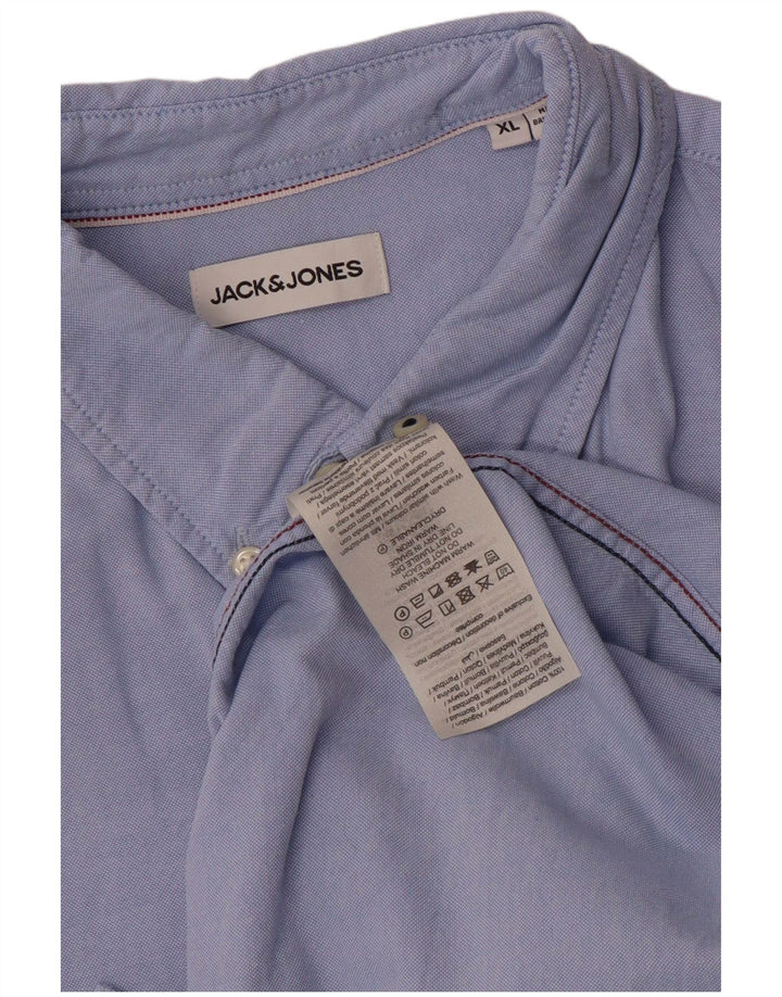 Ανδρικό πουκάμισο Jack & Jones XL Μπλε βαμβακερό