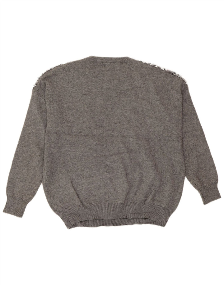 Γυναικείο πουλόβερ COAST Crew Neck Jumper UK 14 Large Grey Viscose