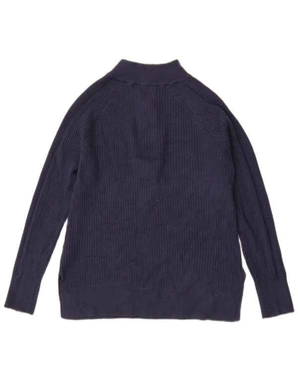 Marks & Spencer Γυναικείο πουλόβερ με φερμουάρ UK 10 Small Navy Blue