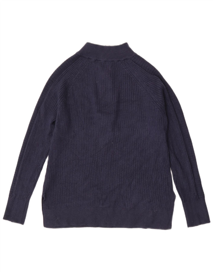 Marks & Spencer Γυναικείο πουλόβερ με φερμουάρ UK 10 Small Navy Blue