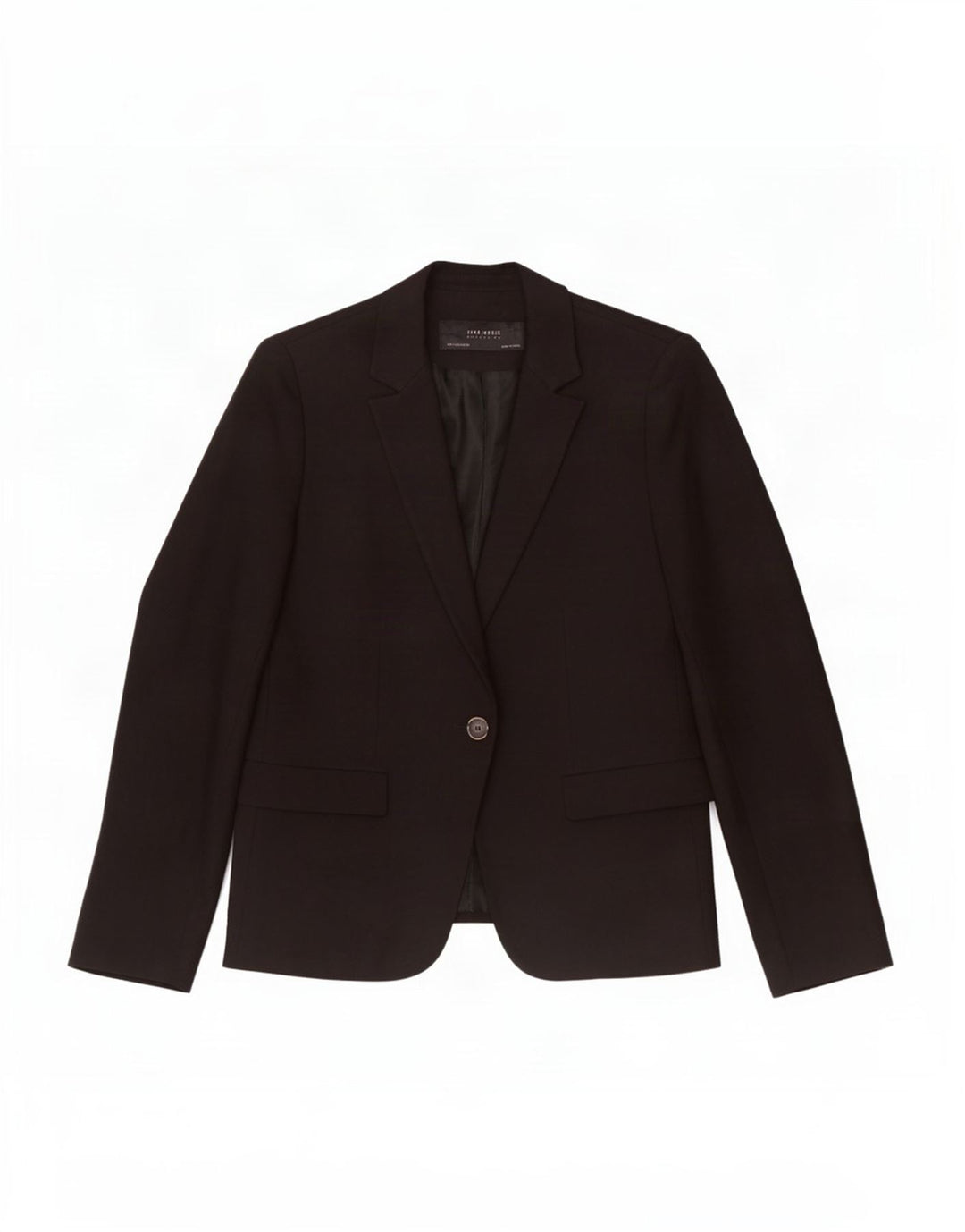 Zara Γυναικείο μπλέιζερ 1 κουμπιού μπουφάν UK 10 Small μαύρο βαμβακερό