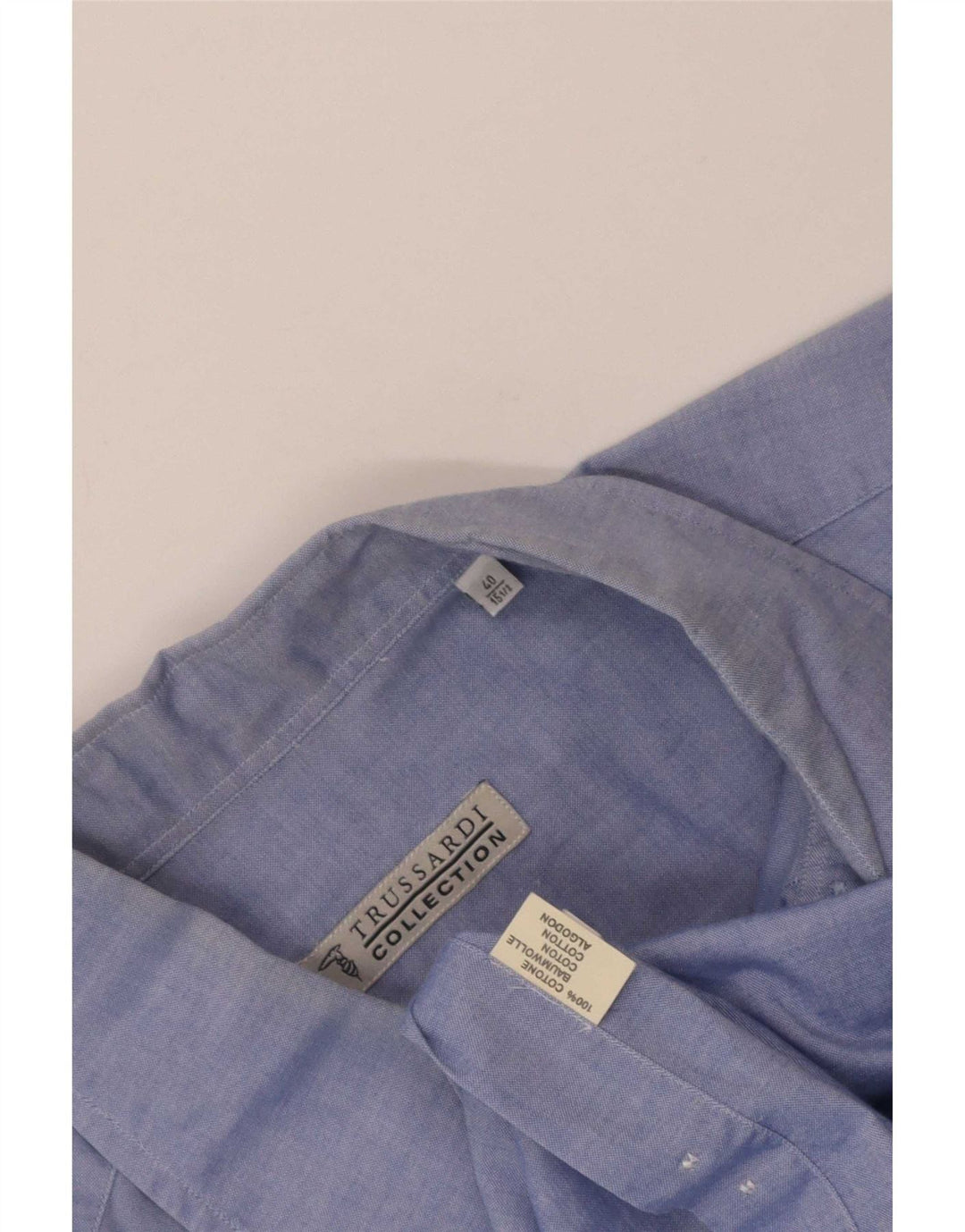 Trussardi Jeans Ανδρικό Πουκάμισο Μέγεθος 40 15 1/2 Μεσαίο Μπλε Βαμβακερό