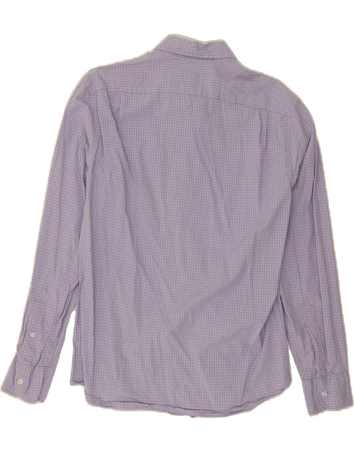J. CREW Mens Flex Slim Shirt Medium Blue Gingham Cotton Vintage J. Crew and Second-Hand J. Crew from Messina Hembry 