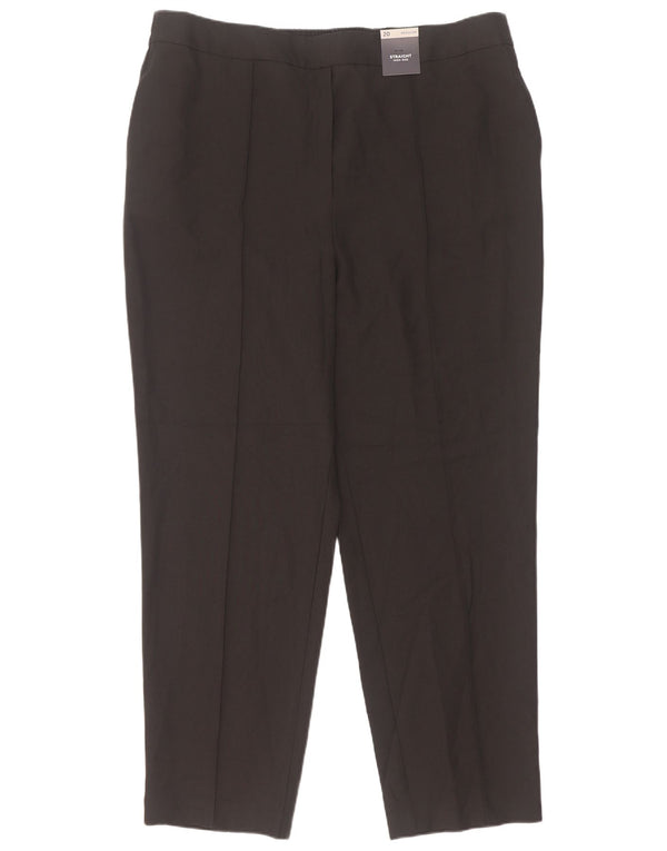 Marks & Spencer Γυναικεία Ψηλόμεση Παντελόνι UK 20 2XL W36 L30 Μαύρο