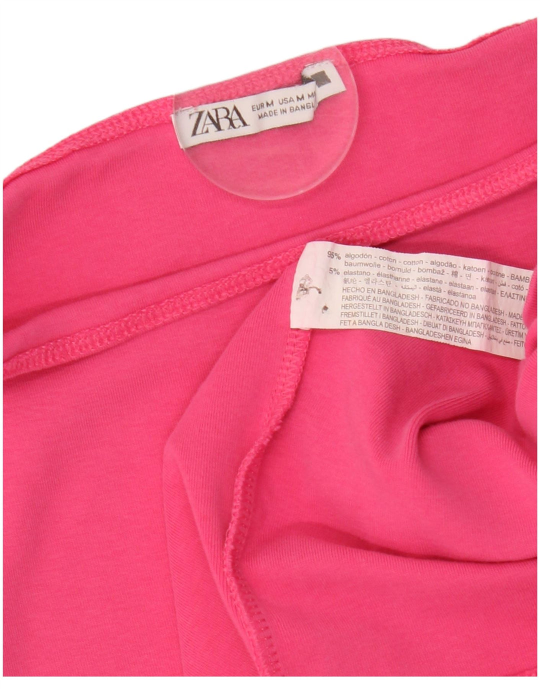 Γυναικείο φόρεμα με θήκη ZARA UK 12 μεσαίο ροζ βαμβακερό