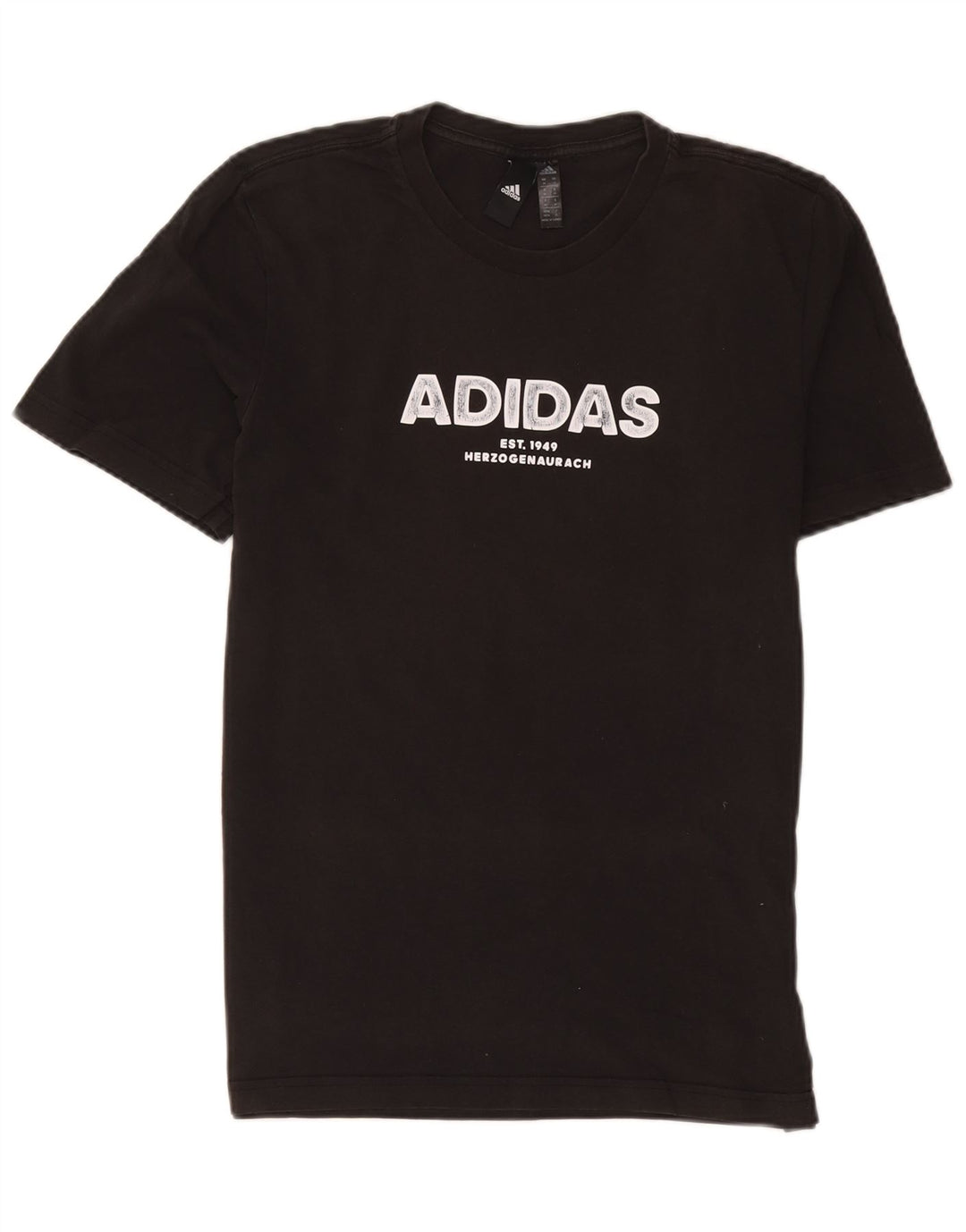 Ανδρικό γραφικό T-Shirt Adidas Top Μεσαίο μαύρο βαμβακερό