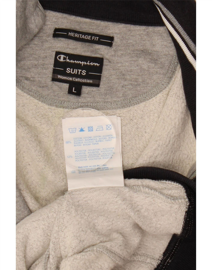 Champion Womens Heritage Fit Top Jacket UK 16 Large Grey