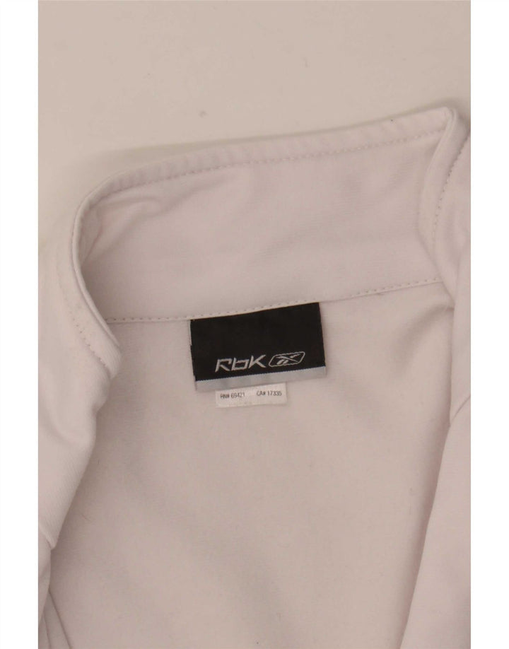 Γυναικεία αθλητική φόρμα Reebok Top Jacket UK 12 Medium White Colourblock Polyester