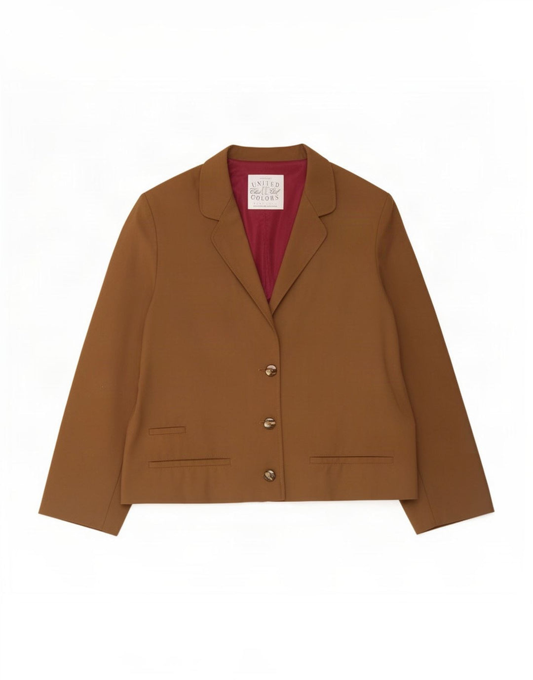 Benetton Γυναικείο μπουφάν blazer UK 16 Large Khaki