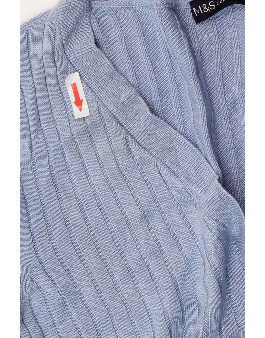 Marks & Spencer Γυναικεία Crop Μπλούζα Τοπ UK 12 Medium Blue Viscose