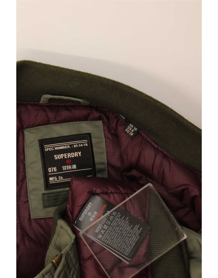 Superdry γυναικείο υπερμεγέθη MA-1 Flight Jacket UK 10 Small Khaki Colourblock