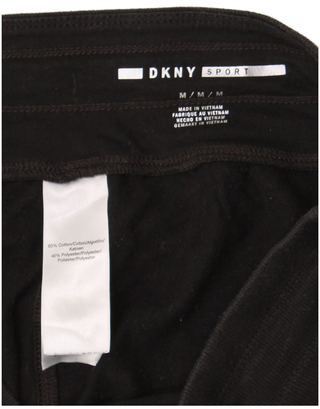 Dkny Γυναικεία φόρμα γραφικών Crop Παντελόνια Joggers UK 14 Medium Black