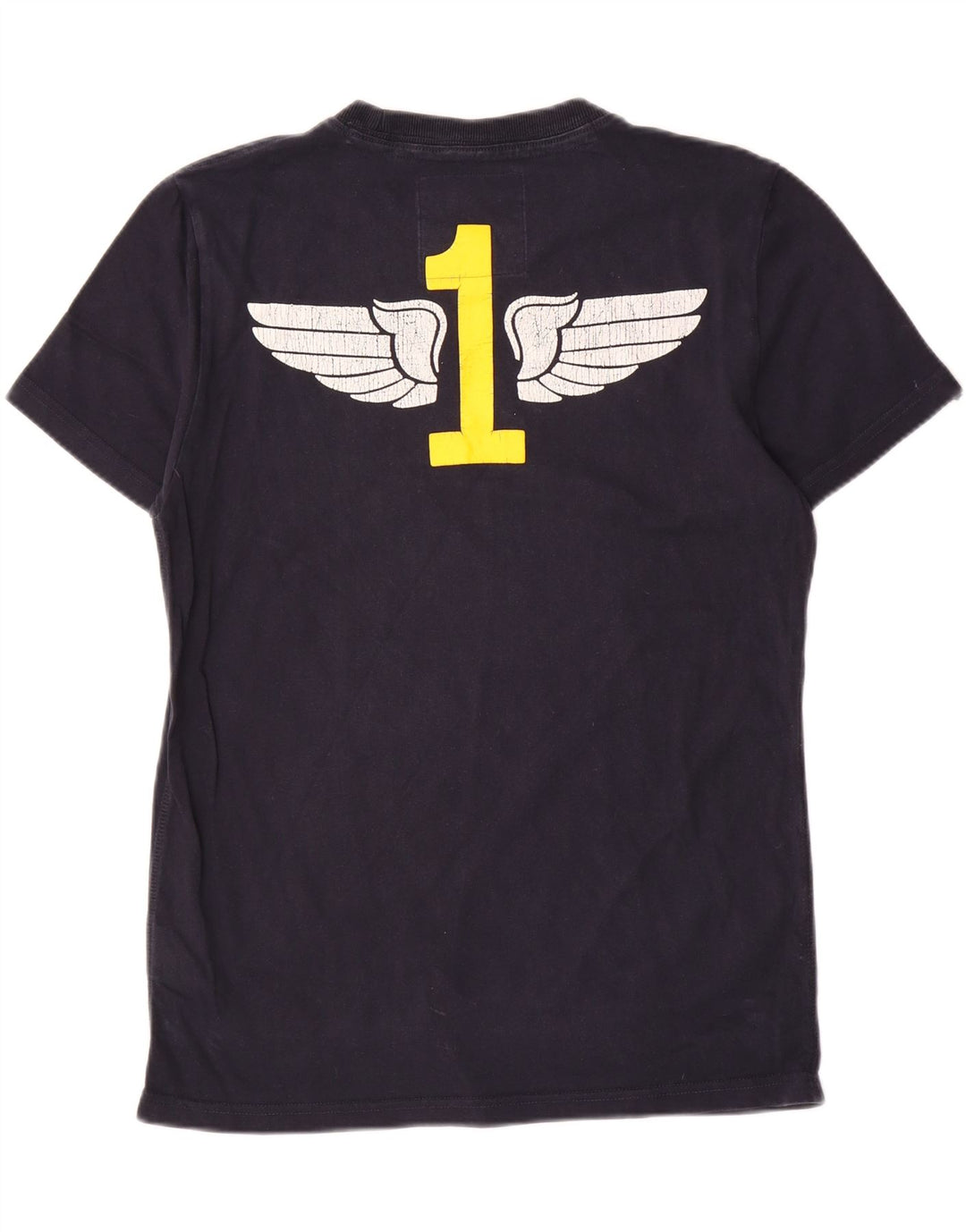 Ανδρικό γραφικό T-Shirt Superdry Top Large Navy Blue από βαμβάκι