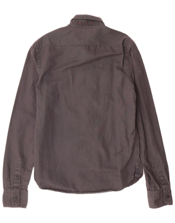 Ανδρικό πουκάμισο Superdry XL Γκρι βαμβακερό