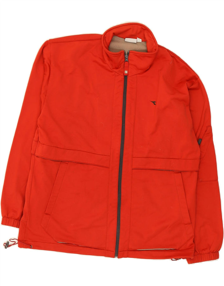 DIADORA Mens Tracksuit Top Jacket UK 40 Medium Red Polyester Vintage Diadora and Second-Hand Diadora from Messina Hembry 