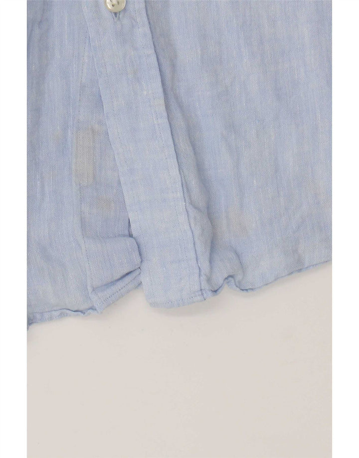 Ανδρικό πουκάμισο Massimo Dutti XL Μπλε λινό
