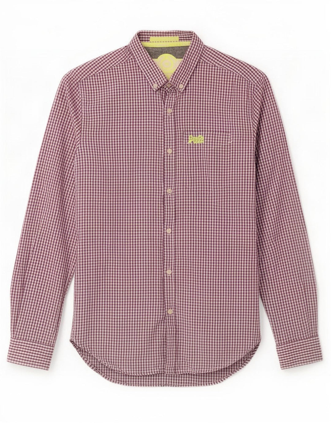 Ανδρικό πουκάμισο Superdry Small Purple Gingham Cotton