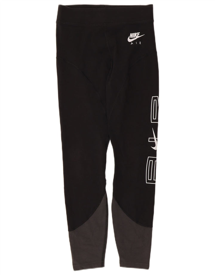 Γυναικεία γραφικά κολάν Nike UK 12 μεσαίου μαύρου χρώματος βαμβακερά