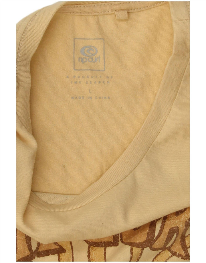Ανδρικό γραφικό μπλουζάκι Rip Curl Top Large Yellow Beach