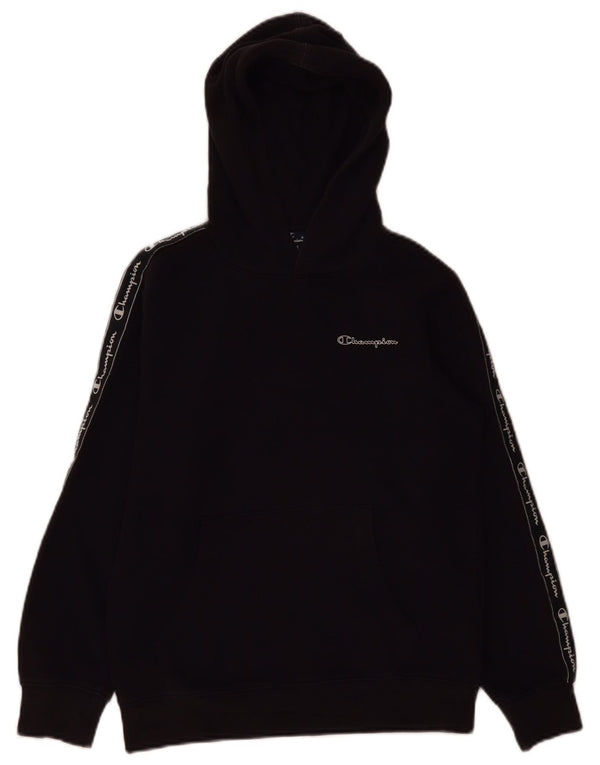 Champion Boys Graphic Hoodie Jumper 11-12 Years Large Black