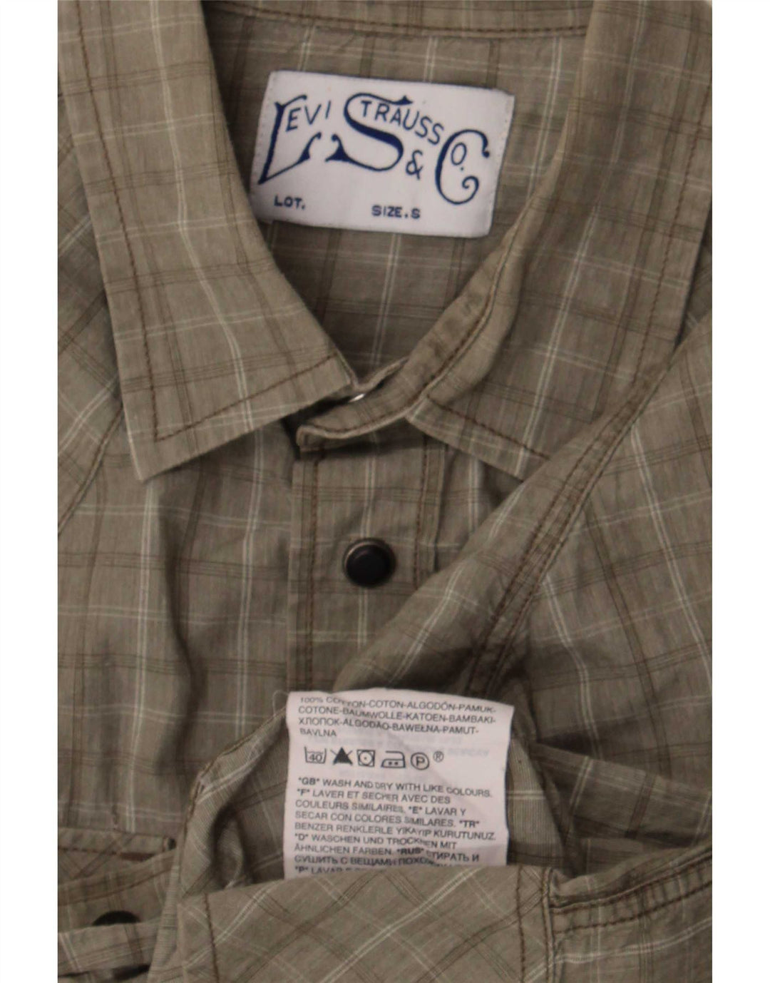Ανδρικό πουκάμισο Levi's Western Small Green Check Cotton