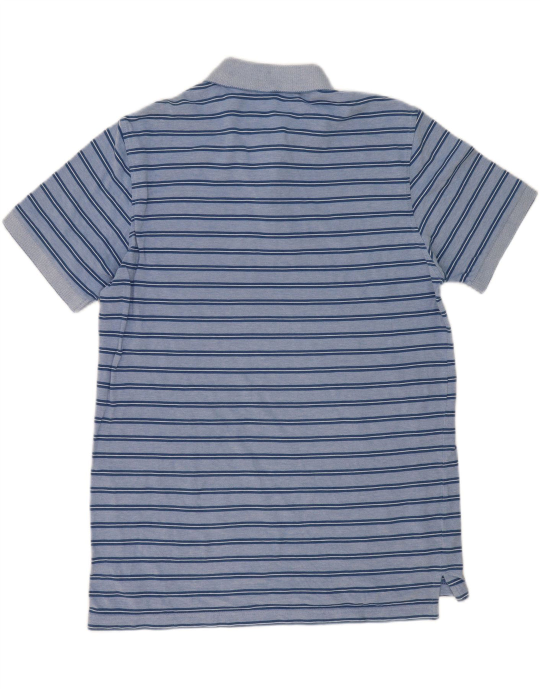 IZOD Mens Polo Shirt Large Blue Striped Cotton Vintage Izod and Second-Hand Izod from Messina Hembry 