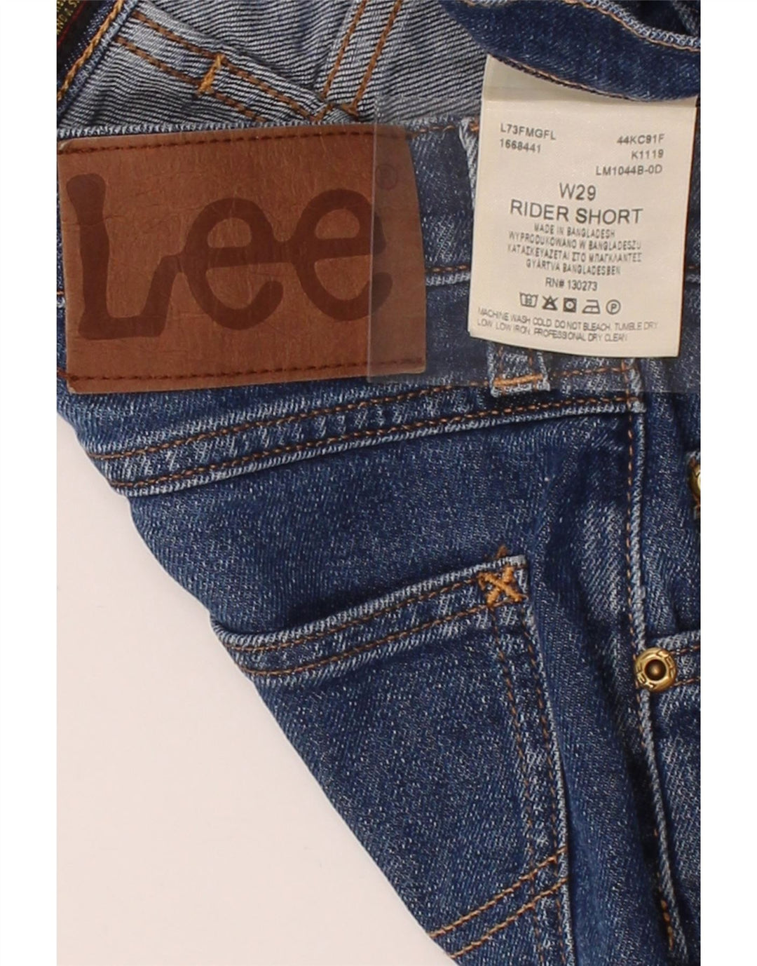 LEE Mens Rider Denim Shorts W29 Small Blue Cotton Vintage Lee and Second-Hand Lee from Messina Hembry 