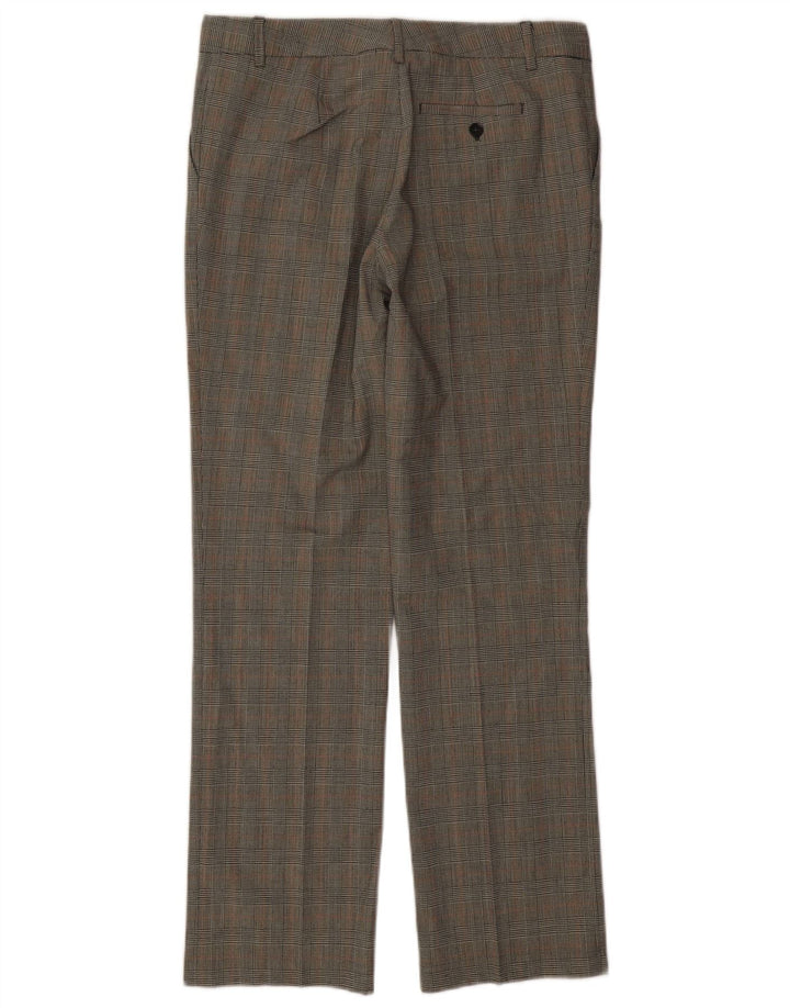 Zara Γυναικείο ίσιο παντελόνι W32 L31 Γκρι Houndstooth Classic