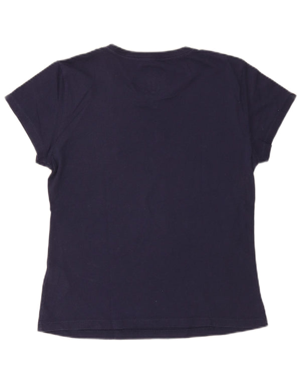 Γυναικείο γραφικό μπλουζάκι Ralph Lauren Top UK 14 Large Navy Blue από βαμβάκι