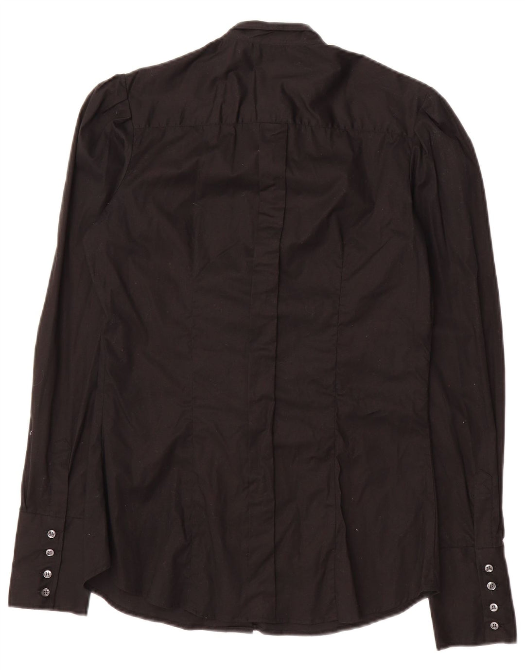 VINTAGE Womens Shirt IT 46 Large Black Cotton
