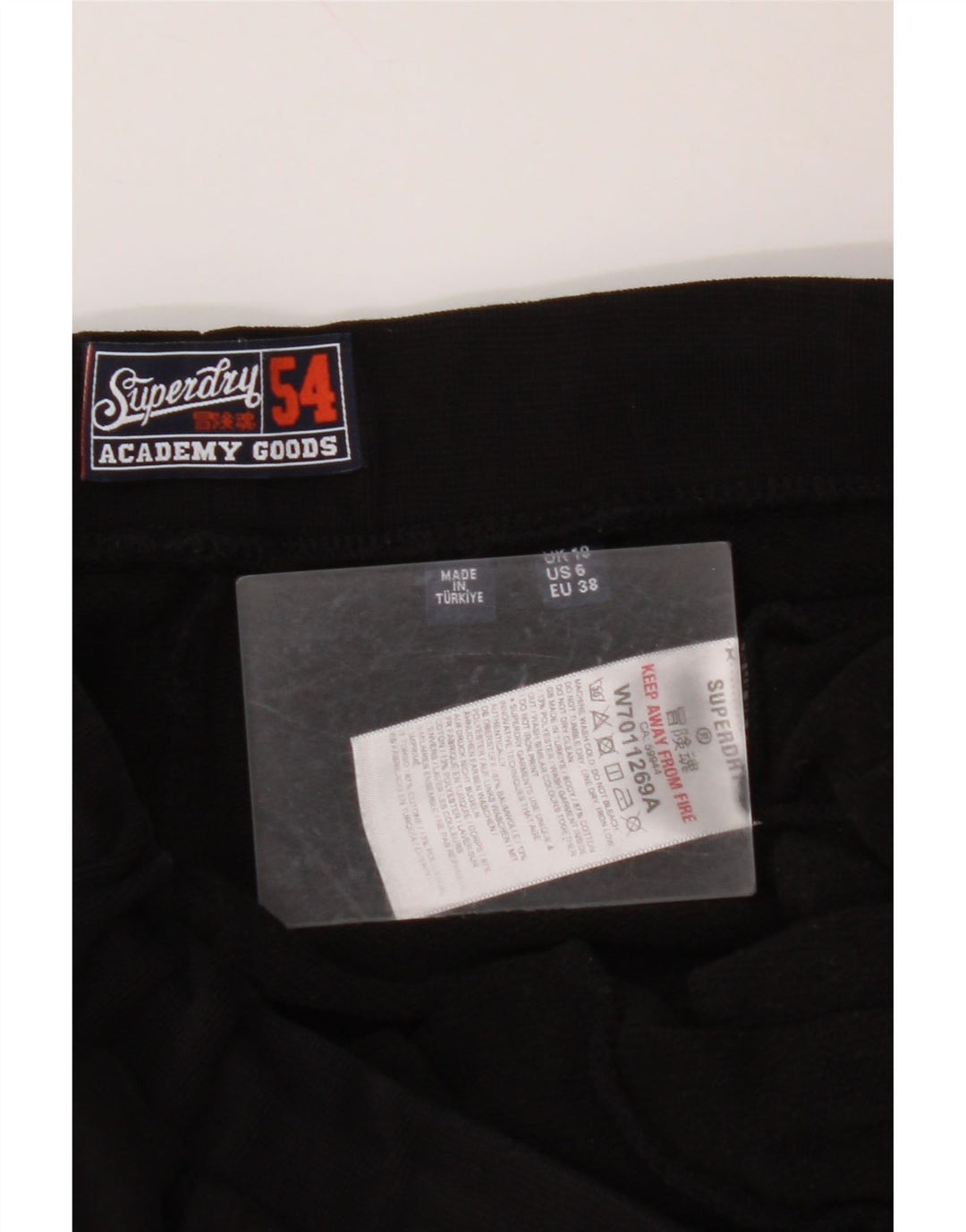 Γυναικεία φόρμα SUPERDRY Παντελόνι Joggers UK 10 Small Black Cotton