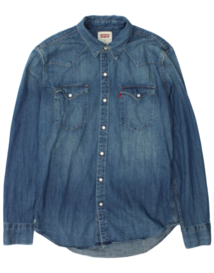 Ανδρικό τζιν πουκάμισο Levi's Medium Blue