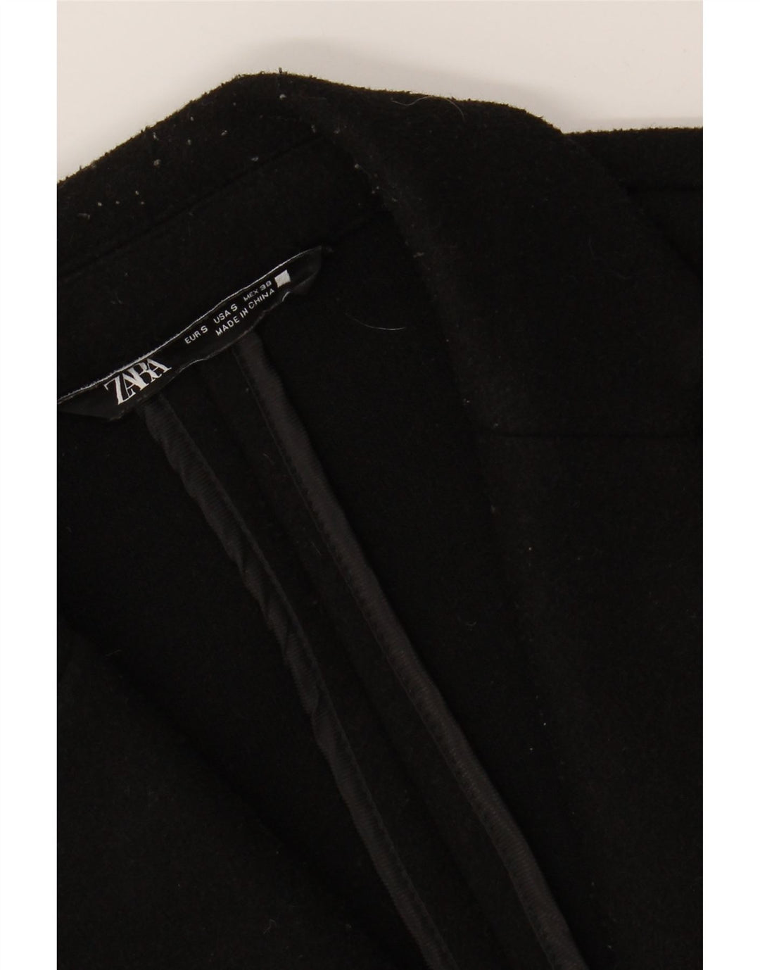 Ανδρικό παλτό ZARA UK 36 Small Black Polyester