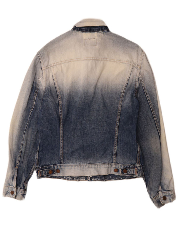 Levi's Womens Acid Wash Denim Jacket UK 18 XL Blue Cotton