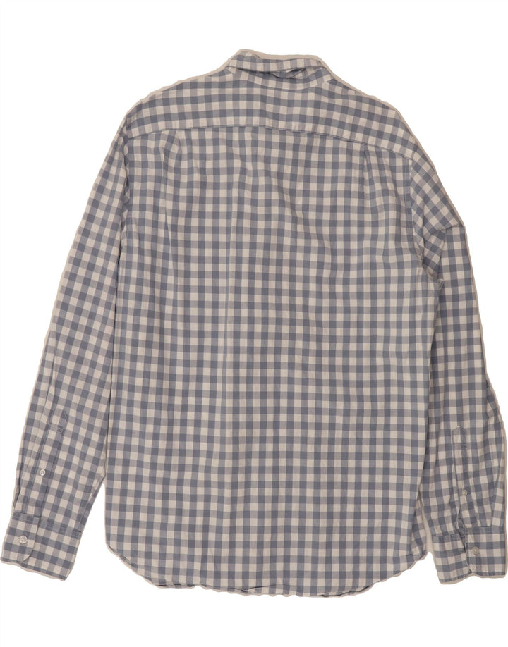 J. CREW Mens Flex Slim Fit Shirt Large Blue Gingham Cotton Vintage J. Crew and Second-Hand J. Crew from Messina Hembry 