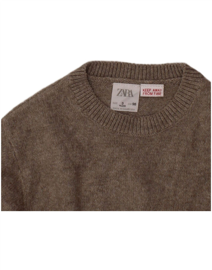 Πουλόβερ ZARA Girls Crew Neck Jumper 2-3 Years Grey