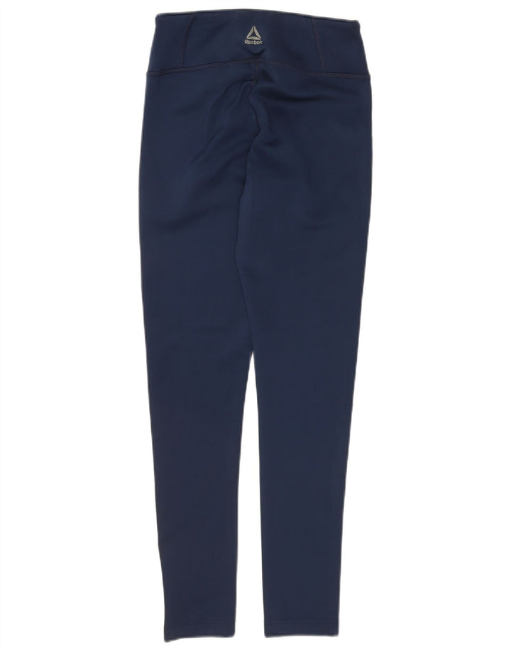 Γυναικείο κολάν REEBOK UK 8/10 Small Navy Blue Polyester