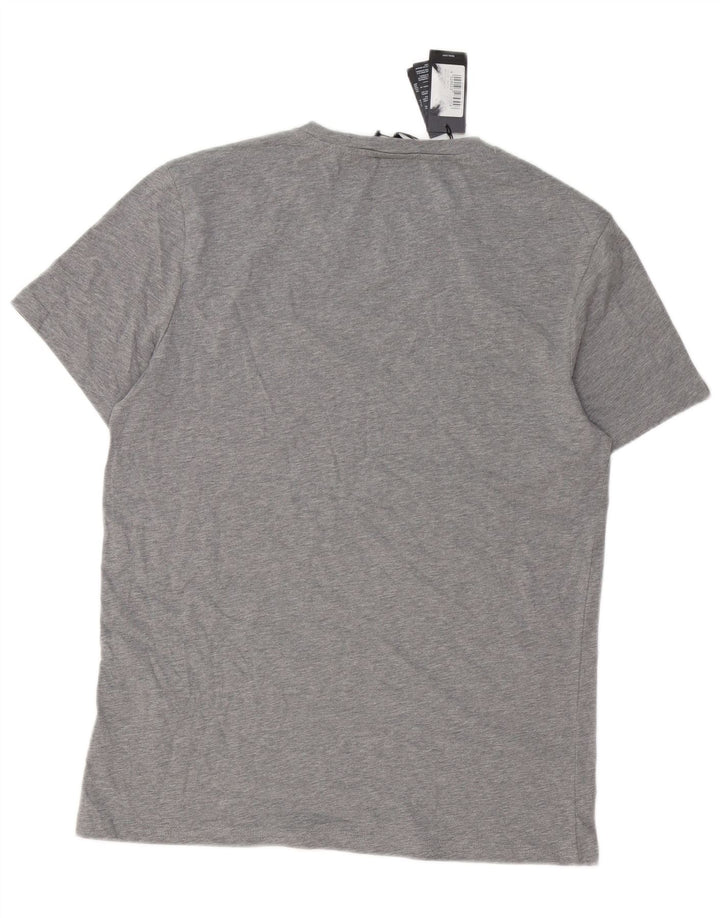 Ανδρικό γραφικό T-Shirt Hugo Boss Top μεγάλο γκρι βαμβακερό