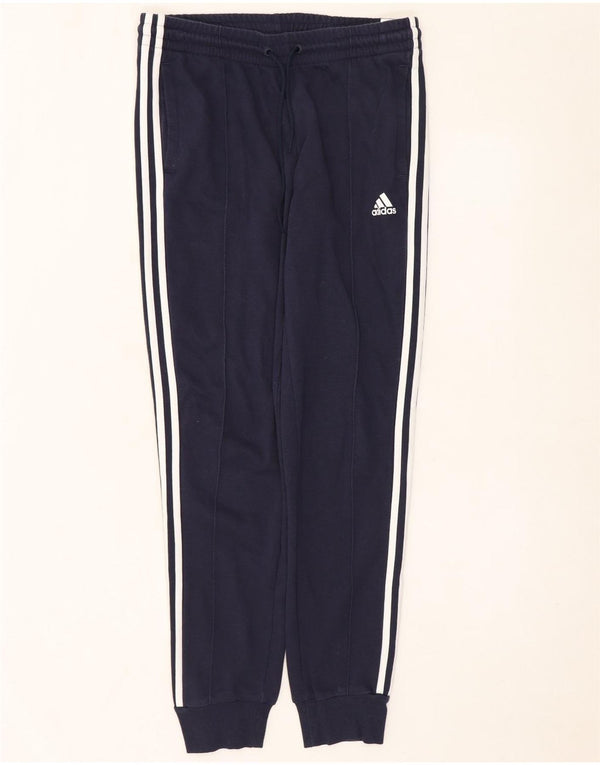 Adidas Γυναικεία φόρμα παντελόνι Joggers UK 12/14 Medium Navy Blue Cotton