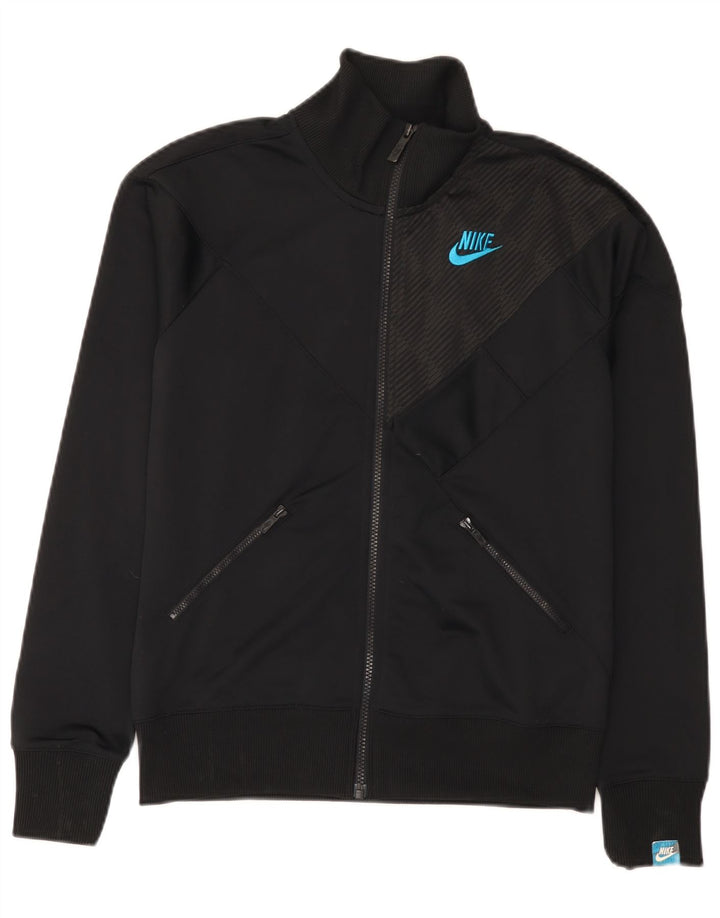 Γυναικεία αθλητική φόρμα Nike Top μπουφάν UK 10/12 Μεσαίο μαύρο ρίγες πολυεστέρας