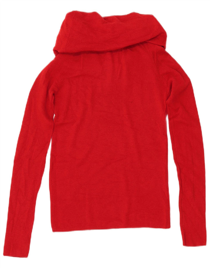Γυναικείο πουλόβερ ZARA Crop Roll Neck Jumper UK 12 Medium Red